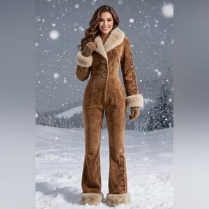 Carhartt Plush Sherpa Jumpsuit in Brown